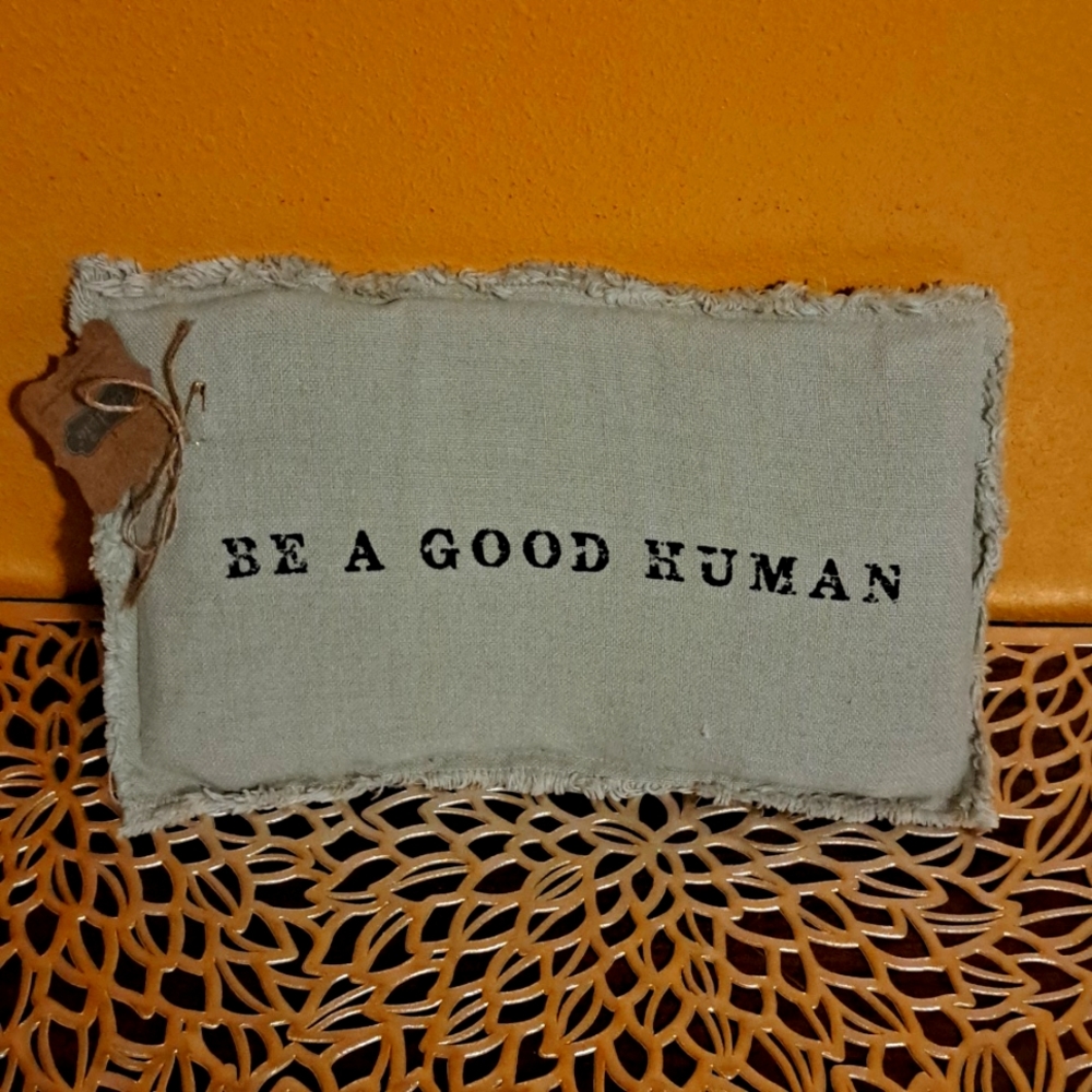 NWT decorative slogan pillow